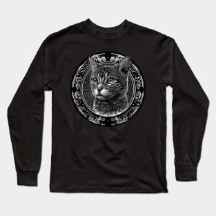 Cute Black and white Domestic cat Long Sleeve T-Shirt